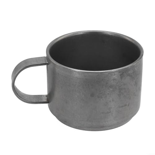 Kompakter Edelstahlbecher im klassischen Retro-Design, geeignet für heiße Getränke oder Bier mit einem Fassungsvermögen von 100 ml von Manillefu