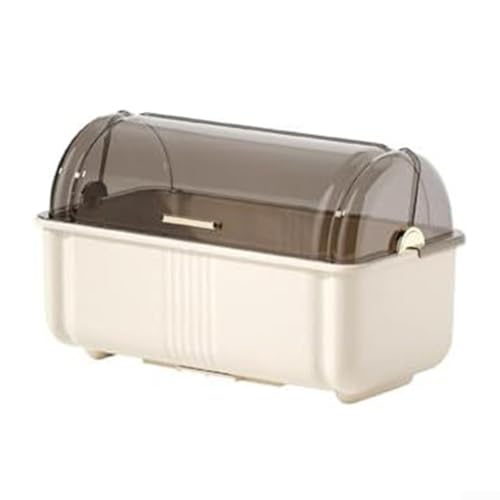 Kompaktes Abtropfgestell mit staubdichtem Deckel und abnehmbarer Abtropffläche für effiziente Küchenorganisation und Wasserablauf (M weiß) von Manillefu