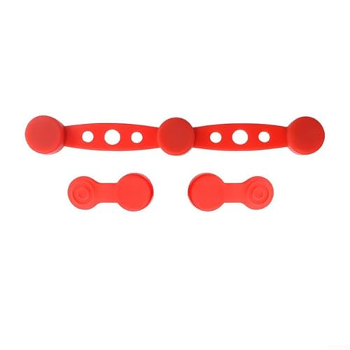 Magnetische Silikonschnalle, magnetische Silikonschnalle, Luftfritteuse hält Silikon-Schnalle mit 1 x langer Schnalle, 2 x kurze Schnalle (rot) von Manillefu