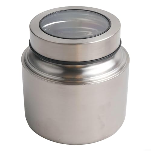 Mehrzweck-Glas aus 304 Edelstahl mit leicht zugänglichem Deckel für die Organisation der Küche (klein) von Manillefu