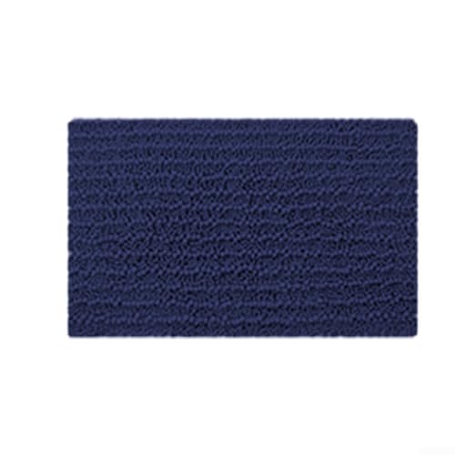 Mikrofaser-Badematte mit rutschfester Unterseite für Badezimmer, Schlafzimmer oder Eingänge (Marineblau) von Manillefu