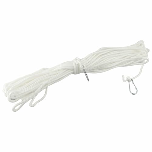 Outdoor Nylon Fahnenmast Seil Set mit wetterfester Schnur und 4 Aufhängeschnallen zur sicheren Fahnenbefestigung von Manillefu