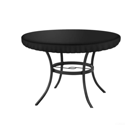 Robuste runde Tischabdeckung für den Außenbereich, maßgeschneiderte Passform für Terrassentische aus Stahl und einfache Handhabung (106 x 10 cm) von Manillefu