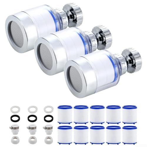 Rotierender Spülbeckenwasserfilter, Wasserfilter-Ersatz, 360 Grad, 3 Stück, Spülbeckenwasserfilter mit drehbarem Rotierender Spülbeckenwasserfilter, Wasserfilter-Ersatz, 360 Grad, 3 Stück, Spülbeckenwasserfilter mit drehbarem von Manillefu
