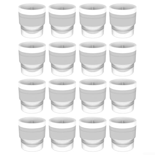 Runde Silikon-Eiswürfelform mit 16 Formen, geeignet für Home Whiskey, schafft große, einheitliche Eiskugeln, flexibel und Design (weiß) von Manillefu