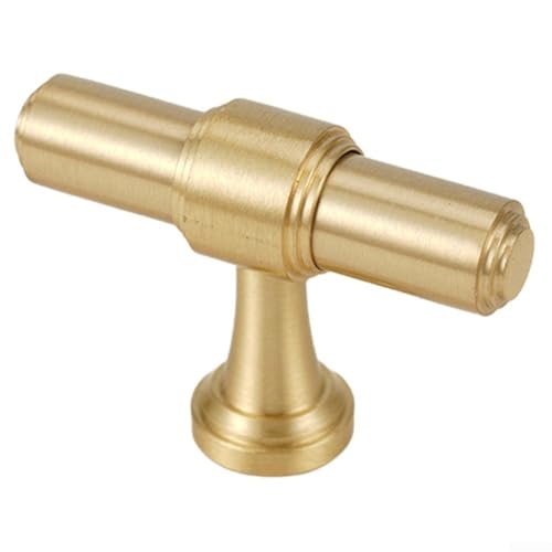 Schrankgriffe, Messing-T-Stangengriffe, Schrankgriffe, Küchenschrank, dekorative Hardware, für Heimdekoration (Einzelloch) von Manillefu