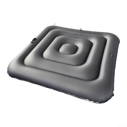 Schwarze aufblasbare quadratische Poolabdeckung, aufblasbare quadratische Spa-Abdeckung, 130 cm, leicht, aufblasbare Poolabdeckung für Pool oder Badewanne (mit Griff, schwarz) von Manillefu