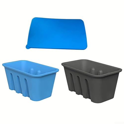 Silikon-Eiswürfelformen, extra große Eiswürfelform, für kaltes Eisbad (blauer Deckel) von Manillefu