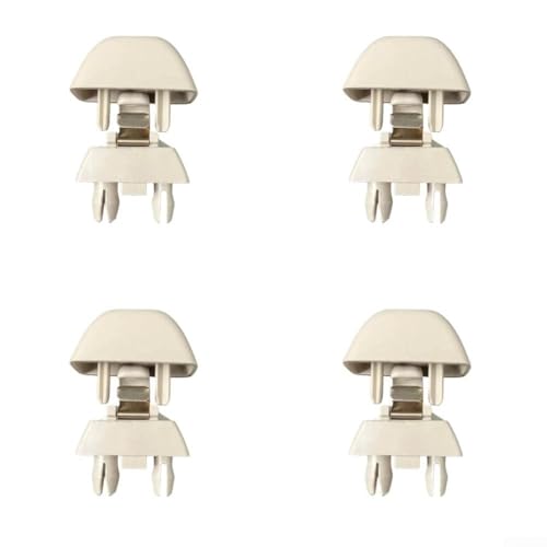 Sonnenblenden-Halterungsclip, 4 Stück Sonnenblenden-Unterstützung, Klemmhaken, Sonnenblenden-Unterstützung, feste Klemme für Passat-Sonnenblende, fester Haken (beige) von Manillefu