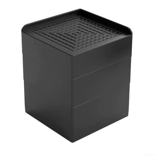 Stapelbare Stuhlbeinpolster aus Kunststoff für Sofas und Stühle, rutschfeste und geräuschreduzierende Möbelerhöhung zum Schutz (schwarz, 14 cm) von Manillefu