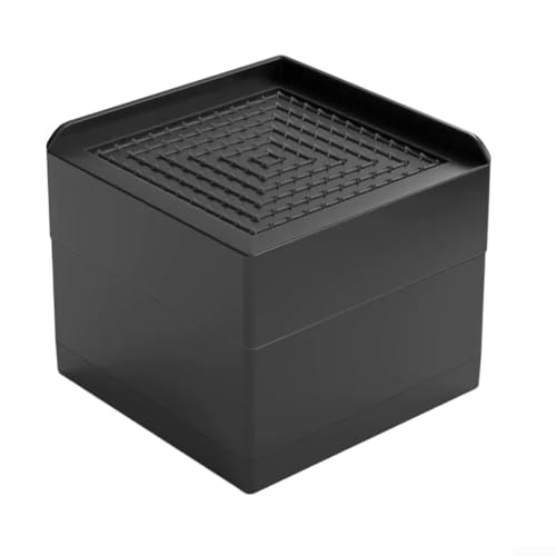 Stapelbare Stuhlbeinpolster aus Kunststoff für Sofas und Stühle, rutschfeste und geräuschreduzierende Möbelerhöhung zum Schutz (schwarz, 9,5 cm) von Manillefu