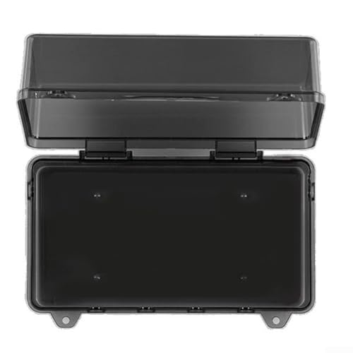 Wasserdichte elektrische Box für den Außenbereich, Netzkabelgehäuse, mit zwei Eingängen, abschließbar, für Timer, Verlängerungskabel, Transformatoren, 23,5 x 12,4 x 10 cm (schwarz) von Manillefu