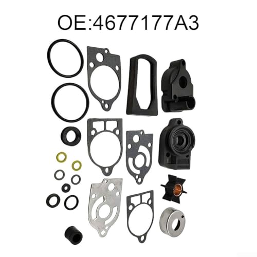 Wasserpumpen-Reparatursatz mit Gehäuse, Wasserpumpen-Reparatur-Set für Mariner 2-Takt 30 35 40 45 50 60 65 70 von Manillefu