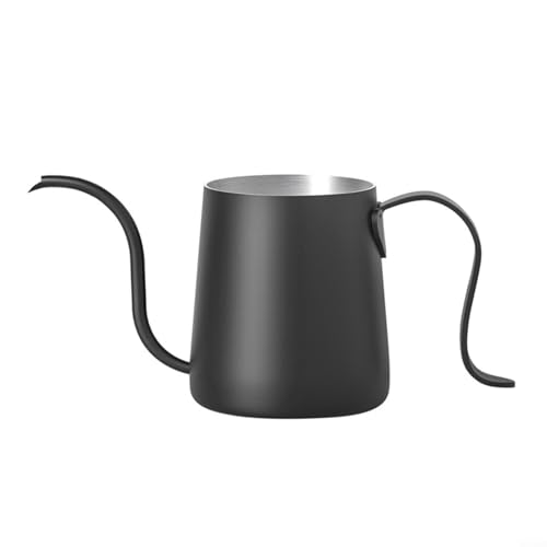 and Practical 250ml Pour Over Kettle in Stainless Steel with Ergonomic Handle (Black) von Manillefu