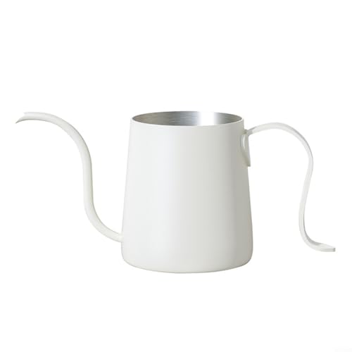 and Practical 250ml Pour Over Kettle in Stainless Steel with Ergonomic Handle (White) von Manillefu