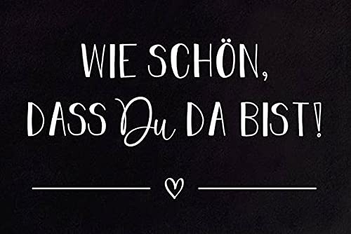 Fußmatte Willkommen bei Familie [Wunschname] Herz personalisiert rutschfest & waschbar weiß 60x40cm (Design 6, 40 x 60 cm) von Manilu