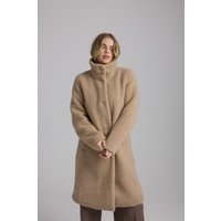 MANISA Fellimitatmantel, Teddy-Plüsch-Mantel mit Knöpfen von Manisa