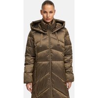 MANISA Steppmantel mit Stehkragen und fester Kapuze und dekorativen Strickbändern MANISA Steppmantel mit Stehkragen und fester Kapuze und dekorativen Strickbändern von Manisa