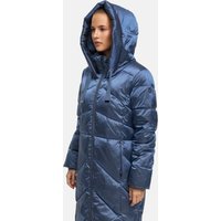 MANISA Steppmantel mit Stehkragen und fester Kapuze und dekorativen Strickbändern von Manisa