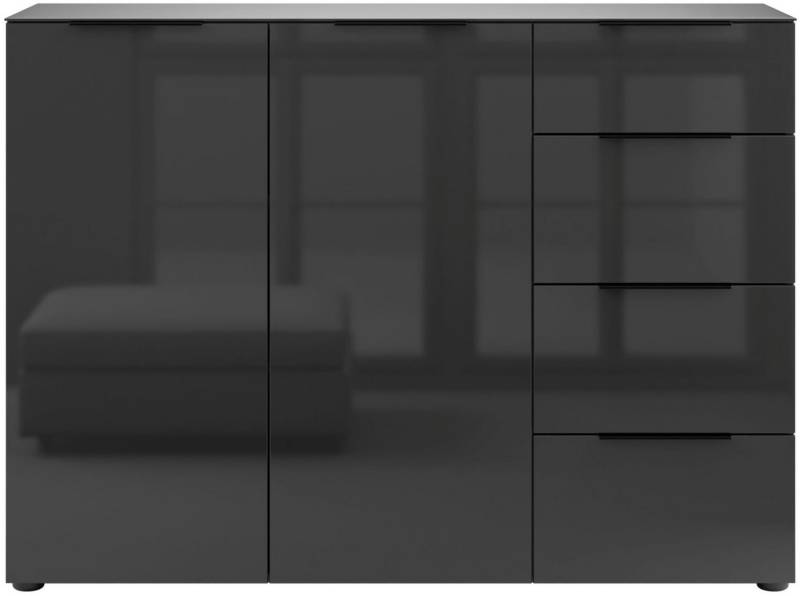 Manjana Möbel Kommode Kommode mit Chrom oder Schwarz matten Metallgriffen von Manjana Möbel