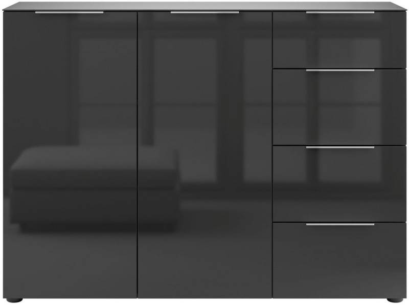 Manjana Möbel Kommode Kommode mit Chrom oder Schwarz matten Metallgriffen von Manjana Möbel