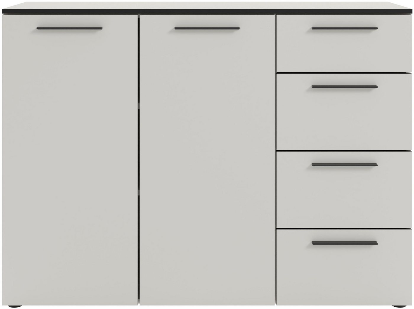 Manjana Möbel Kommode Kommode mit Schwarz matten Metallgriffen in verschiedenen Ausführungen von Manjana Möbel