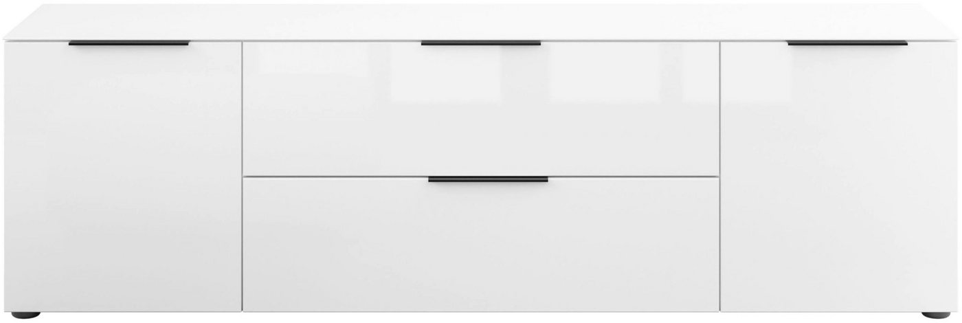 Manjana Möbel Lowboard Lowboard mit Chrom oder Schwarz matten Metallgriffen von Manjana Möbel