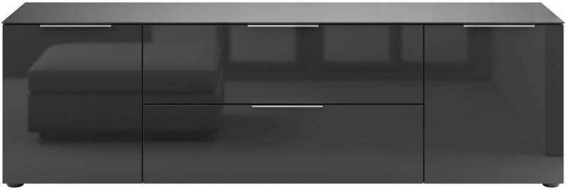 Manjana Möbel Lowboard Lowboard mit Chrom oder Schwarz matten Metallgriffen von Manjana Möbel