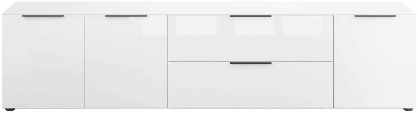 Manjana Möbel Lowboard Lowboard mit Chrom oder Schwarz matten Metallgriffen von Manjana Möbel