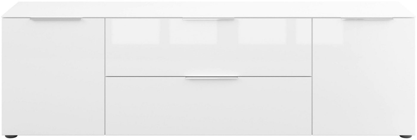 Manjana Möbel Lowboard Lowboard mit Chrom oder Schwarz matten Metallgriffen von Manjana Möbel