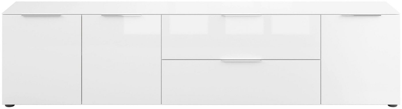 Manjana Möbel Lowboard Lowboard mit Chrom oder Schwarz matten Metallgriffen von Manjana Möbel