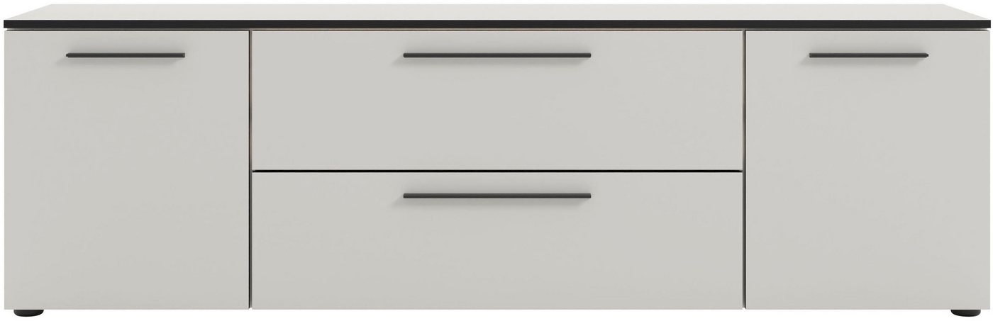 Manjana Möbel Lowboard Lowboard mit Schwarz matten Metallgriffen von Manjana Möbel