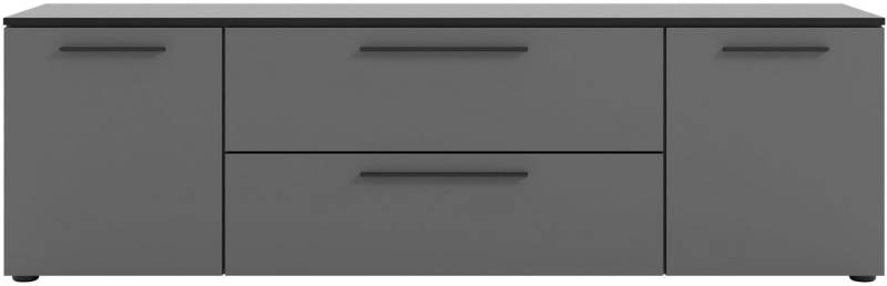 Manjana Möbel Lowboard Lowboard mit Schwarz matten Metallgriffen von Manjana Möbel