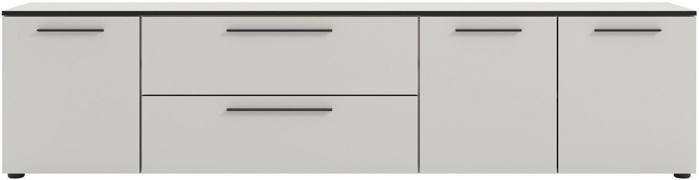 Manjana Möbel Lowboard Lowboard mit Schwarz matten Metallgriffen von Manjana Möbel