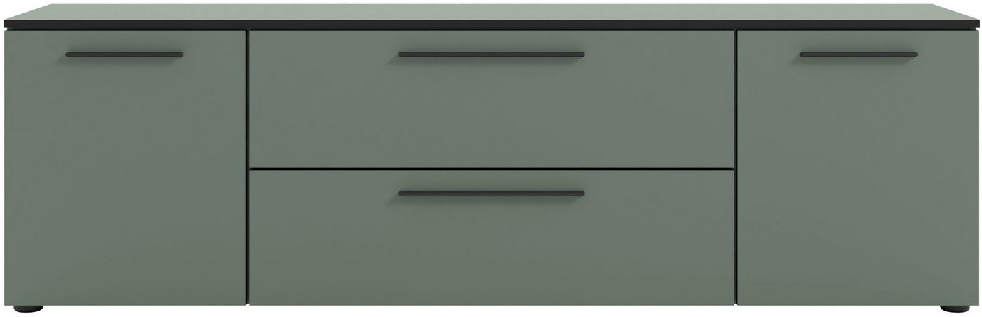 Manjana Möbel Lowboard Lowboard mit Schwarz matten Metallgriffen von Manjana Möbel