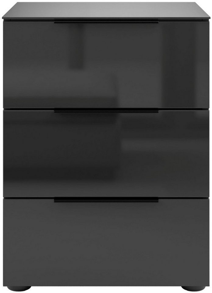 Manjana Möbel Nachtkommode Nachtkommode mit Chrom oder Schwarz matten Metallgriffen von Manjana Möbel