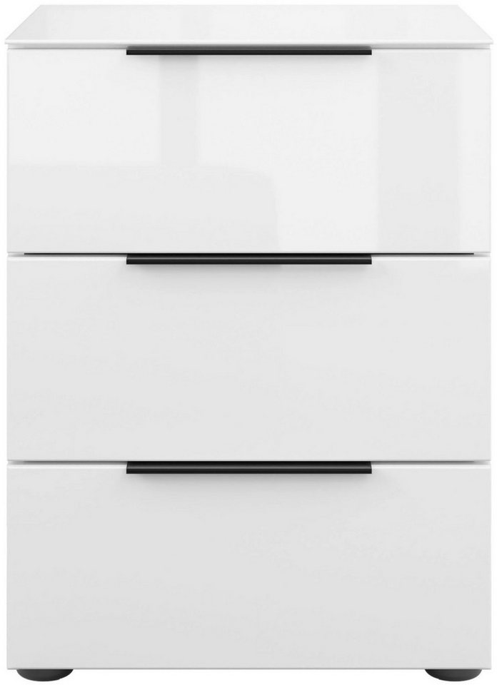Manjana Möbel Nachtkommode Nachtkommode mit Chrom oder Schwarz matten Metallgriffen von Manjana Möbel