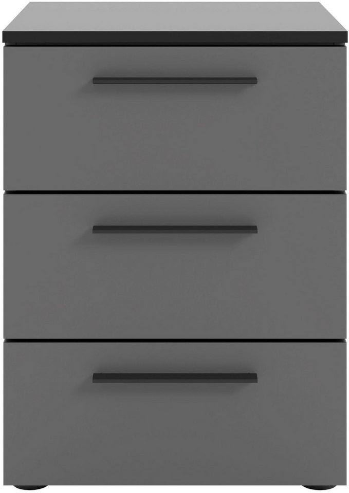 Manjana Möbel Nachtkommode Nachtkommode mit Schwarz matten Metallgriffen Manjana Möbel Nachtkommode Nachtkommode mit Schwarz matten Metallgriffen von Manjana Möbel