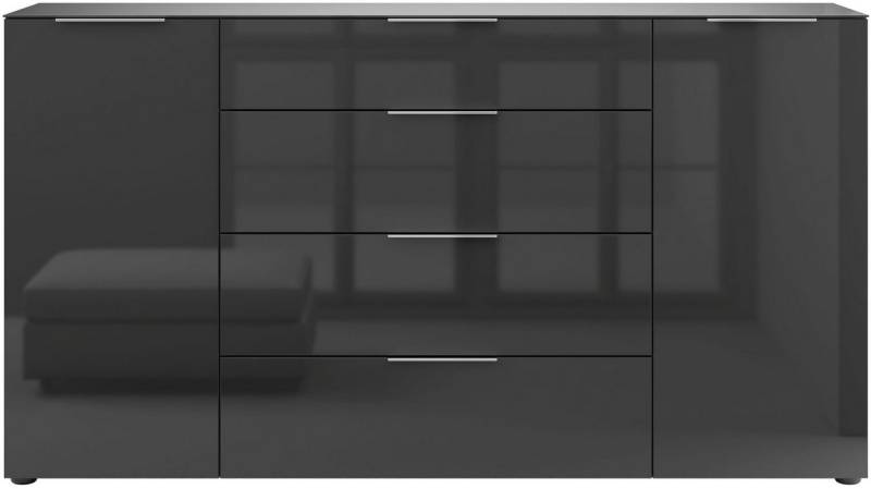 Manjana Möbel Sideboard Kommode mit Chrom oder Schwarz matten Metallgriffen von Manjana Möbel