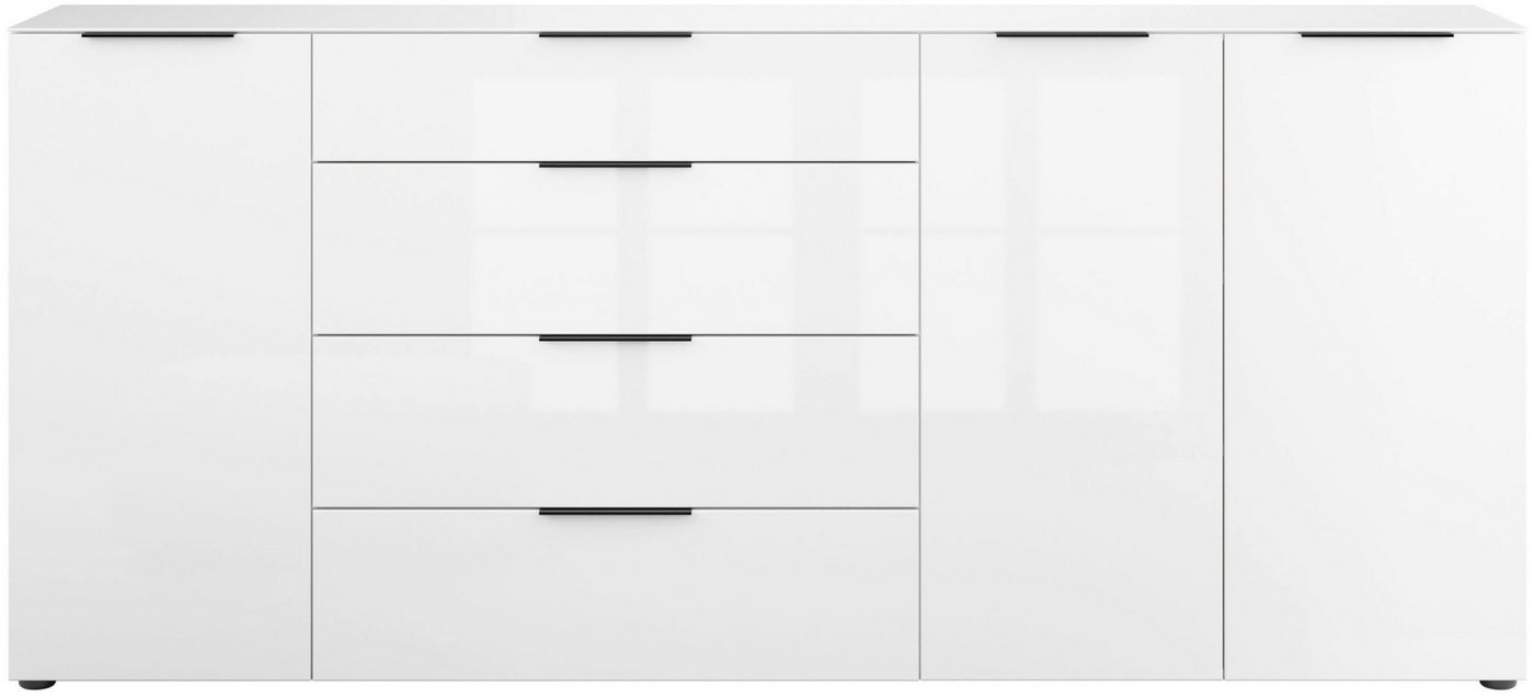 Manjana Möbel Sideboard Kommode mit Chrom oder Schwarz matten Metallgriffen von Manjana Möbel