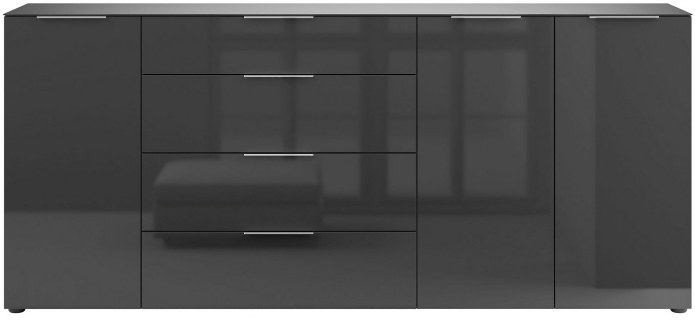 Manjana Möbel Sideboard Kommode mit Chrom oder Schwarz matten Metallgriffen von Manjana Möbel