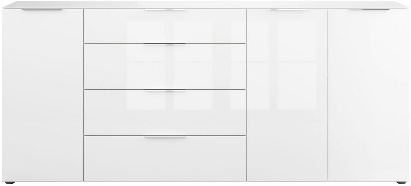 Manjana Möbel Sideboard Kommode mit Chrom oder Schwarz matten Metallgriffen von Manjana Möbel