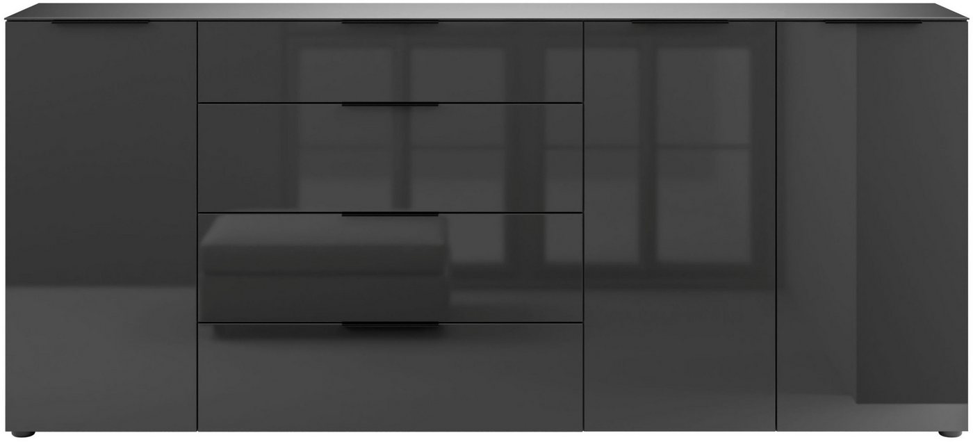Manjana Möbel Sideboard Kommode mit Chrom oder Schwarz matten Metallgriffen von Manjana Möbel