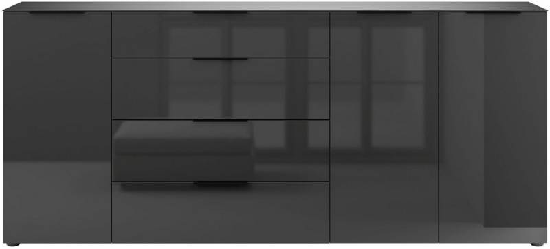 Manjana Möbel Sideboard Kommode mit Chrom oder Schwarz matten Metallgriffen von Manjana Möbel