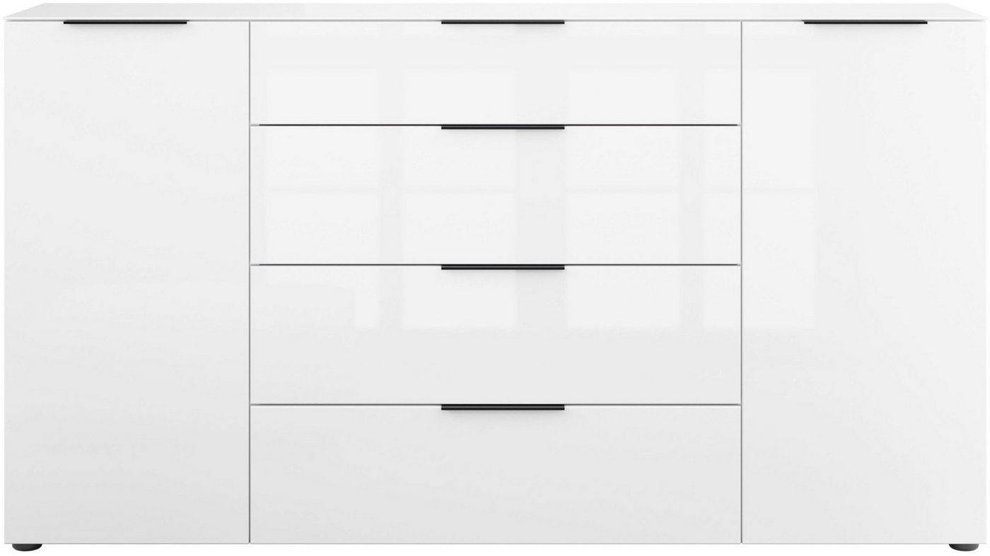 Manjana Möbel Sideboard Kommode mit Chrom oder Schwarz matten Metallgriffen von Manjana Möbel