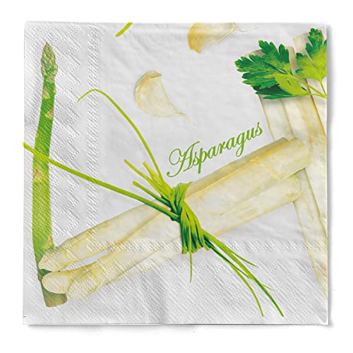 ASPARAGUS Serviette Tissue 25 Stk. in 40x40 cm von Mank GmbH