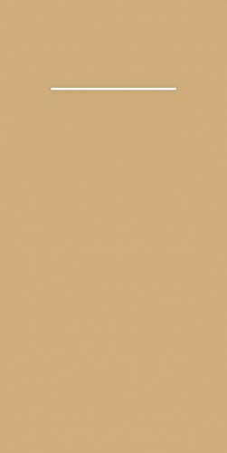 Mank Airlaid Besteckservietten Uni | 40 x 40 cm | 1/8-Falz | Premium Einweg-Serviette | saugstark | Basic | 75 Stück (Naturbraun) von Mank GmbH