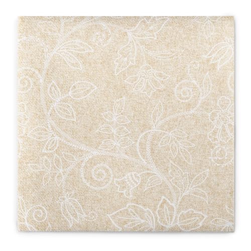 Mank Airlaid-Servietten 40x40 cm | Premium Einweg-Serviette | textilähnlich und saugstark | perfekt für Hochzeit & Partys | 50 Stück | Darlyn (Hellbraun) von Mank GmbH