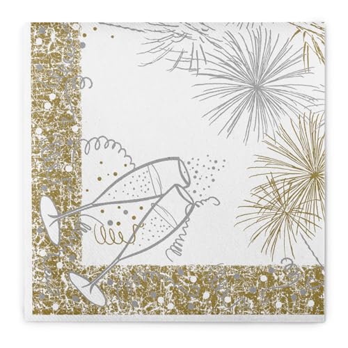 Mank Airlaid-Servietten 40x40 cm | Premium Einweg-Serviette | textilähnlich und saugstark | perfekt für Silvester, Events & Partys | 12 o´clock Mank Airlaid-Servietten 40x40 cm | Premium Einweg-Serviette | textilähnlich und saugstark | perfekt für Silvester, Events & Partys | 12 o´clock von Mank GmbH