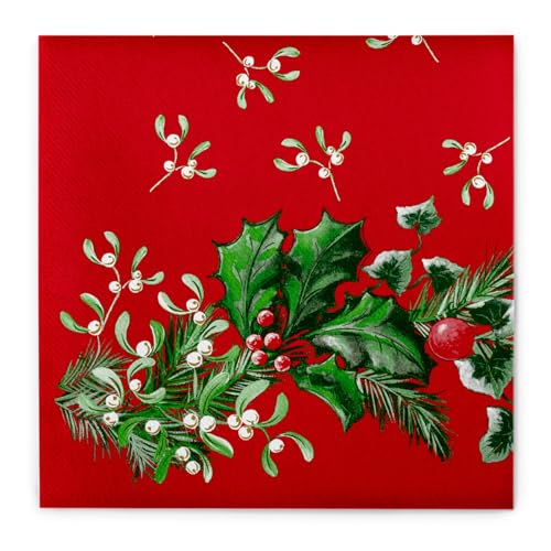 Mank Airlaid-Servietten 40x40 cm | Premium Einweg-Serviette | textilähnlich und saugstark | perfekt für Weihnachtsfeiern & Adventsfeiern | Weihnachtsservietten | 50 Stück | Elise von Mank GmbH